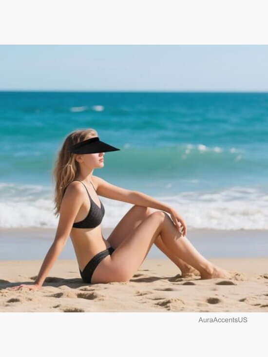 UV Protection Clip On Wide Brim Sun Visor Hats for Women Golf Sports Travel main image 7